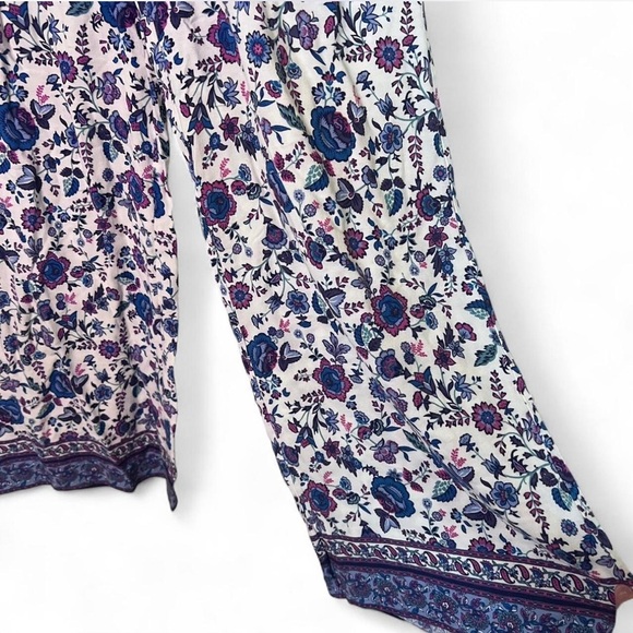 Joie Floral Wide Leg Pants Women’s Medium Boho Flowy Print Trousers - Picture 6 of 6